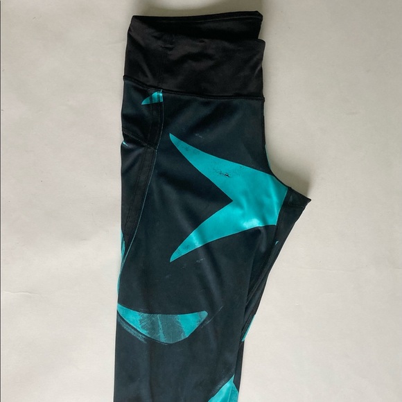 Lululemon Black Blue Cut Mid Rise Leggings size 10 - Picture 2 of 8